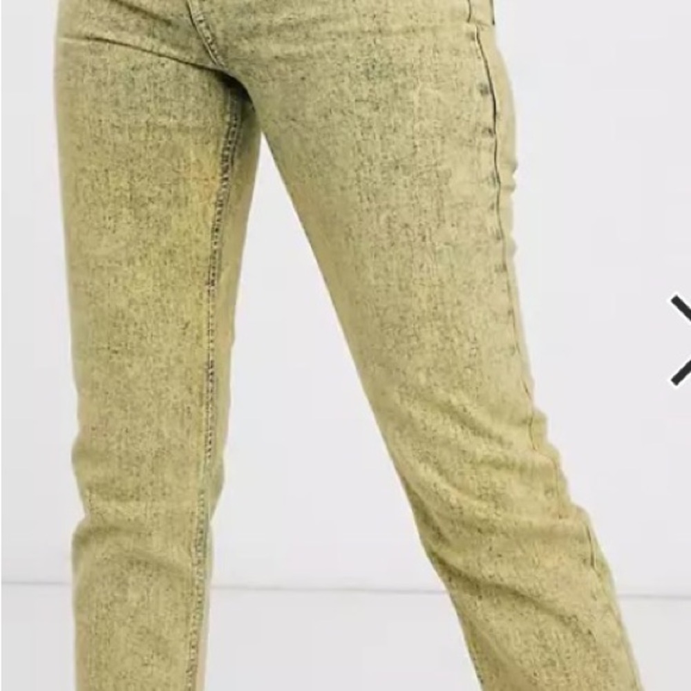 Lemon acid washed jeans never worn from ASOS
